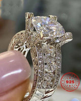 Jewelry Natural Moissanite style Ring Cushion Zirconia Gemstone Ring