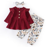 Infant Newborn Long Sleeve Tops Floral Print outfit bby