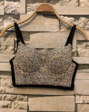 Plus Size avail Hand-made Pearls Jewel Diamond beading Bra