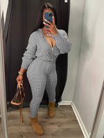 Two Piece Sets Sweatsuits For Women Long Sleeve Zipper Hoodie Tops Outfits Sweater Pants Set