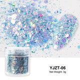 Reflective Nail Art Powder Glitter Nails Super Shinning Crystal Rhinestones Sequins Chrome Pigment UV Gel Polish DIY Decorations