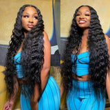 Transparent Loose Deep Wave Frontal Wig 13x6 Lace Front Human Hair Wigs  Pre Plucked Brazilian Curly Human Hair Wig - Divine Diva Beauty