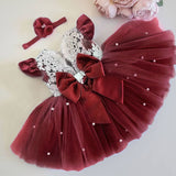 Baby Girl Dress Cute Bow Newborn Princess outfit bby