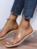 Ladies Clear Sandal Comfortable High Heels