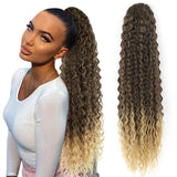 Synthetic Long Kinky Curly Ponytail Synthetic Drawstring Ponytail Clip-In Hair Extension