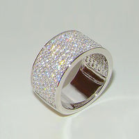 Paved CZ High Quality Silver Color Female Ring