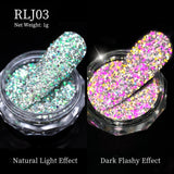 Reflective Nail Art Powder Glitter Nails Super Shinning Crystal Rhinestones Sequins Chrome Pigment UV Gel Polish DIY Decorations