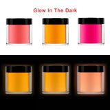 3pcs Neon Acrylic Powder Nail Art Extension Design Fluorescent Engraving Dipping Powder Acrylic Manicure