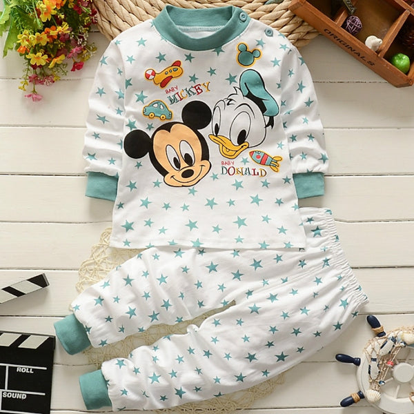 Cotton Newborn Baby Boys Girls Clothes 2PC Baby Pajamas outfit bby