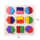 Montessori Baby  Kids 3D Wooden Puzzles Early Learning Baby Games bby