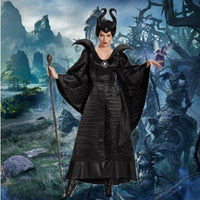 Women Halloween Maleficent Witch Dress Cosplay Party Costume with Horn Headpiece Cosplay Costumes
