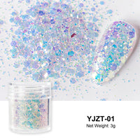 Reflective Nail Art Powder Glitter Nails Super Shinning Crystal Rhinestones Sequins Chrome Pigment UV Gel Polish DIY Decorations