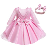 Girls Toddler Kids Lace Birthday Clothes Little Girl Princess Gown bby