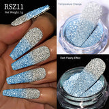 Reflective Nail Art Powder Glitter Nails Super Shinning Crystal Rhinestones Sequins Chrome Pigment UV Gel Polish DIY Decorations