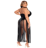 Halter Top Tassel Dress Plus Size avail