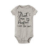 Toddler My Aunt Says Im Perfect Letter Print onesie