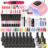 Nail Acrylic Nail Kit for Nail Extension Gel Nail Polish  Quick Building Poly UV Gel With LED Nail Lamp Nail