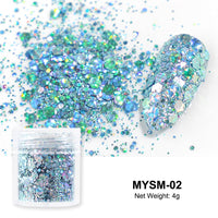 Reflective Nail Art Powder Glitter Nails Super Shinning Crystal Rhinestones Sequins Chrome Pigment UV Gel Polish DIY Decorations