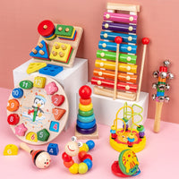 Montessori Baby  Kids 3D Wooden Puzzles Early Learning Baby Games bby