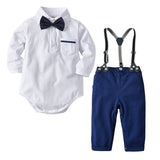 Baby Boy With Bow Hat Gentleman Striped Summer Suit With Bow Toddler outfit bby