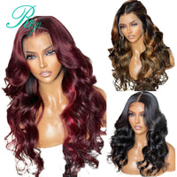 Brazilian Colored 13x4 Lace Front Human Hair Wigs Glueless Deep Wave Frontal Wig With Baby Hair 150% Remy Hair