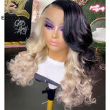 Honey Blonde Colored Body Wave 13×4 Synthetic 30 Inch Transparent Lace Front Preplucked Wig With Baby Hair - Divine Diva Beauty