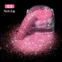 Reflective Glitter Powder Sea Salt Nail Powder Shining Nail Glitter Chrome Pigment Dust Holo Powder Nail Decoration