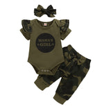 Infant Baby Girl Clothes Set Cotton Solid Letters Short Sleeve outfit bby