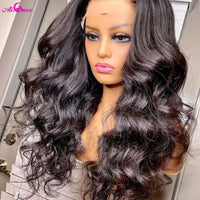 Highlight Blue Wig Human Hair Body Wave Lace Front Wig 30 Inches Brazilian Hair Wigs Women Pre Plucked Remy Hair