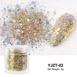 Reflective Nail Art Powder Glitter Nails Super Shinning Crystal Rhinestones Sequins Chrome Pigment UV Gel Polish DIY Decorations