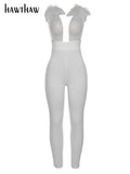 Club Bodycon Jumpsuit Overalls One Piece bodysuit