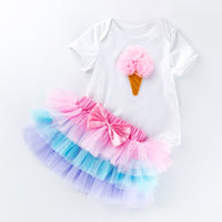 Girls Tutu Toddler Kids Clothes Baby 1st Birthday Outfits bby