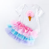 Girls Tutu Toddler Kids Clothes Baby 1st Birthday Outfits bby