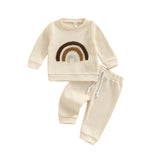 2Pcs Set Cotton Rainbow Top and bottom bby