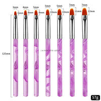 Multiple nail art nail brush Design Tip Drawing Carving Dotting Nail Pen Builder Flat Liner Acrylic Gel Polish Manicure