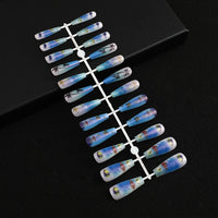 3D fake nails with Ocean starfish designs DIY manicure supplies press on faux ongles french long coffin tips false nail kit