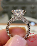 Jewelry Natural Moissanite style Ring Cushion Zirconia Gemstone Ring