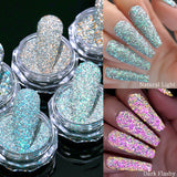 Reflective Nail Art Powder Glitter Nails Super Shinning Crystal Rhinestones Sequins Chrome Pigment UV Gel Polish DIY Decorations