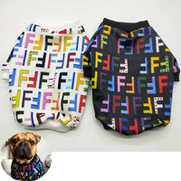pet Alphabet Print Casual Designer Dog Clothes