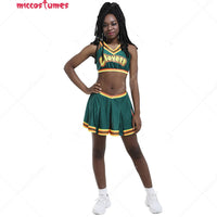 Women costume Clovers Green Cheerleader Clovers uniform Cosplay Costume