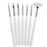 Multiple nail art nail brush Design Tip Drawing Carving Dotting Nail Pen Builder Flat Liner Acrylic Gel Polish Manicure