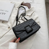 Stone Pattern PU Leather Crossbody Bags purse