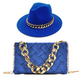 Fedoras Hat Two Hat Oversized Chain Accessory Bag purse
