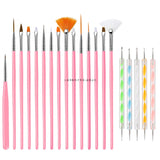 Multiple nail art nail brush Design Tip Drawing Carving Dotting Nail Pen Builder Flat Liner Acrylic Gel Polish Manicure