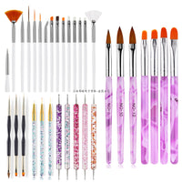 Multiple nail art nail brush Design Tip Drawing Carving Dotting Nail Pen Builder Flat Liner Acrylic Gel Polish Manicure