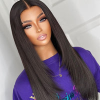 Layered Wig Human Hair 360 Lace Frontal Wig Straight 13x6 Lace Front Wig Brazilian Natural Hair Wigs  Preplucked