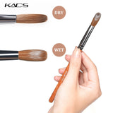 Sable Acrylic Brush UV Gel Carving Pen Brush Liquid Powder DIY Nail Drawing Flat Round Red Wood Nail Art Brush