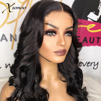 Body Wave Ombre Ginger Brown Color Transparent 13x4 Lace Front Human Wigs Prepluck With Baby Hair Brazilian Remy