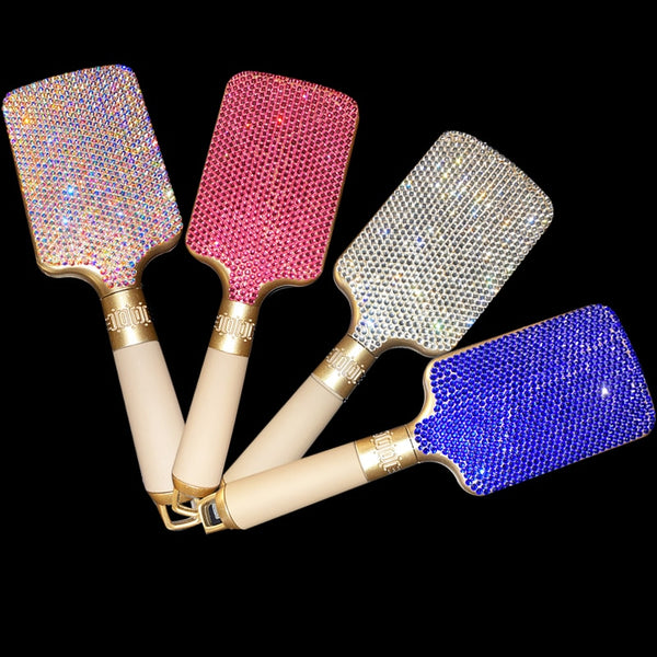 Diamond encrusted Comb Brush Massage Comb Women Detangle Hair Brush Tools