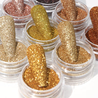 6Pc Iridescent Nail Fine Glitter Sugar Powder Colorful Chrome Pigment Dust for UV Nail Polish Nails Decoration